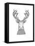 Animal Head Deer 1-Neeti Goswami-Framed Stretched Canvas