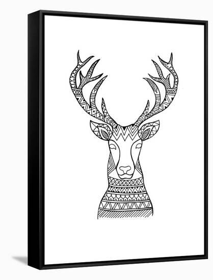 Animal Head Deer 1-Neeti Goswami-Framed Stretched Canvas