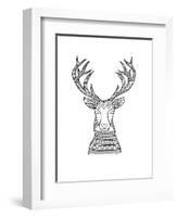 Animal Head Deer 1-Neeti Goswami-Framed Art Print