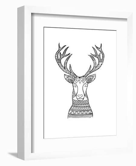 Animal Head Deer 1-Neeti Goswami-Framed Art Print