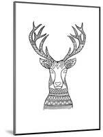 Animal Head Deer 1-Neeti Goswami-Mounted Art Print