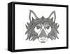 Animal Head Fox-Neeti Goswami-Framed Stretched Canvas