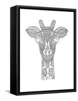 Animal Head Giraffe-Neeti Goswami-Framed Stretched Canvas