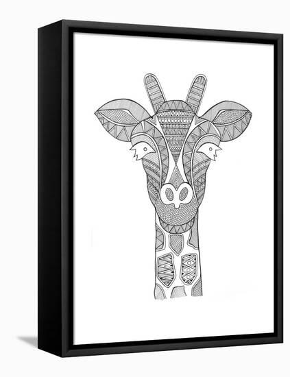 Animal Head Giraffe-Neeti Goswami-Framed Stretched Canvas