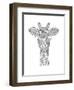 Animal Head Giraffe-Neeti Goswami-Framed Art Print