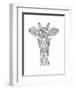 Animal Head Giraffe-Neeti Goswami-Framed Art Print