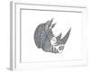 Animal Head Hippo-Neeti Goswami-Framed Art Print