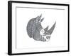 Animal Head Hippo-Neeti Goswami-Framed Art Print