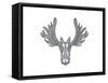 Animal Head Moose-Neeti Goswami-Framed Stretched Canvas