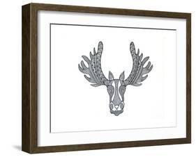 Animal Head Moose-Neeti Goswami-Framed Art Print