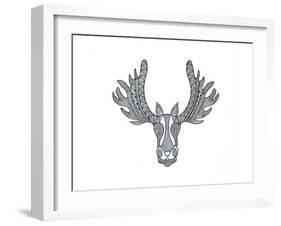 Animal Head Moose-Neeti Goswami-Framed Art Print