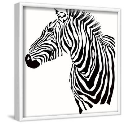 'Animal Illustration of Vector Zebra Silhouette' Prints - AlisaRed