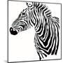 Animal Illustration of Vector Zebra Silhouette-AlisaRed-Mounted Art Print