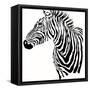 Animal Illustration of Vector Zebra Silhouette-AlisaRed-Framed Stretched Canvas