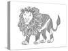 Animal Lion-Neeti Goswami-Stretched Canvas