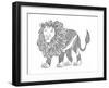 Animal Lion-Neeti Goswami-Framed Art Print