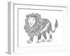 Animal Lion-Neeti Goswami-Framed Art Print