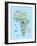 Animal Map of Africa for children and kids-Michael Tompsett-Framed Art Print