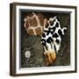 Animal Map of Africa-Color Bakery-Framed Giclee Print