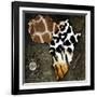 Animal Map of Africa-Color Bakery-Framed Giclee Print