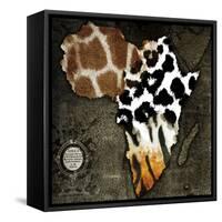 Animal Map of Africa-Color Bakery-Framed Stretched Canvas