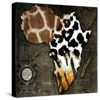 Animal Map of Africa-Color Bakery-Stretched Canvas