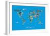 Animal Map of the World-Michael Tompsett-Framed Art Print