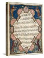 Animal Musicians from Jewish Cervera Bible-Josef Asarfati-Stretched Canvas