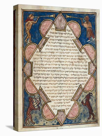 Animal Musicians from Jewish Cervera Bible-Josef Asarfati-Stretched Canvas