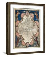 Animal Musicians from Jewish Cervera Bible-Josef Asarfati-Framed Art Print