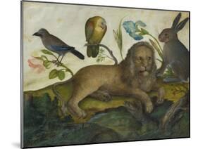 Animal Painting (Lion)-Hans Hoffmann-Mounted Giclee Print