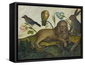 Animal Painting (Lion)-Hans Hoffmann-Framed Stretched Canvas