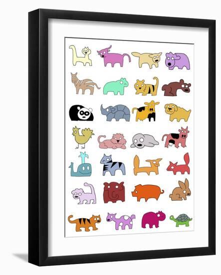 Animal Pattern II-Miguel Balbás-Framed Giclee Print