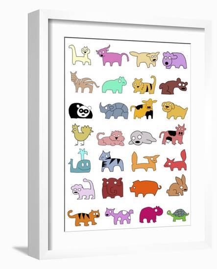 Animal Pattern II-Miguel Balbás-Framed Giclee Print