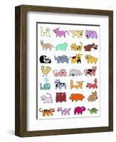 Animal Pattern II-Miguel Balbás-Framed Giclee Print