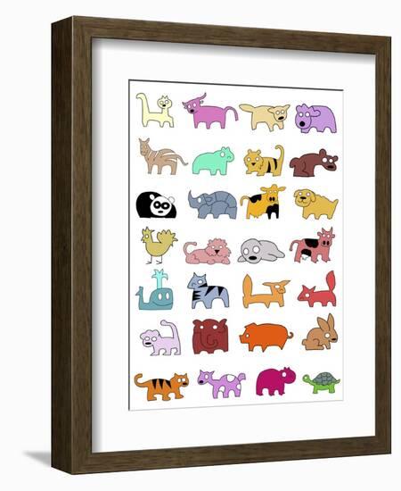 Animal Pattern II-Miguel Balbás-Framed Giclee Print