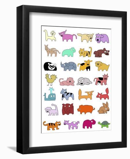 Animal Pattern II-Miguel Balbás-Framed Giclee Print