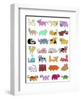 Animal Pattern II-Miguel Balbás-Framed Giclee Print