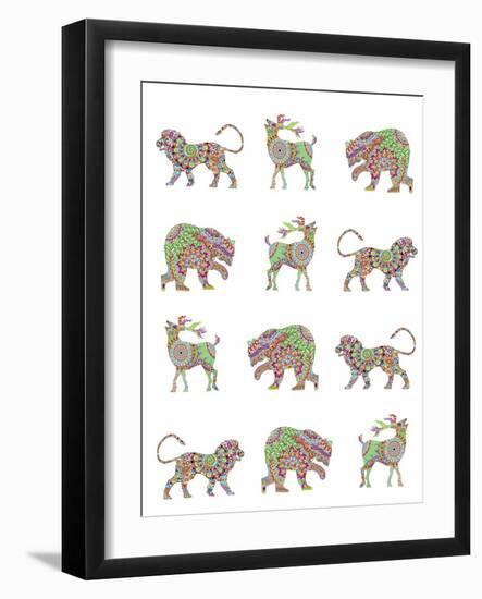 Animal Pattern-Miguel Balbás-Framed Giclee Print