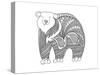 Animal Polar Bear-Neeti Goswami-Stretched Canvas