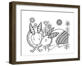 Animal Rabbits-Neeti Goswami-Framed Art Print