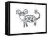 Animal Sheep 1-Neeti Goswami-Framed Stretched Canvas