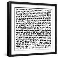 Animal Silhouettes-ktinte-Framed Art Print