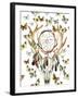 Animal Skull with Dreamcather and Butterfly-tanycya-Framed Art Print