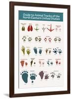 Animal Tracks of the North Eastern United States-null-Framed Art Print