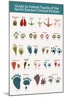 Animal Tracks of the North Eastern United States-null-Mounted Art Print