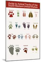 Animal Tracks of the South Western United States Poster-null-Mounted Photo