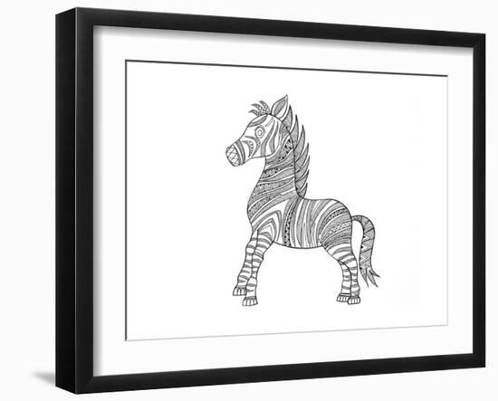 Animal Zebra-Neeti Goswami-Framed Art Print