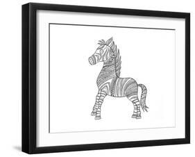 Animal Zebra-Neeti Goswami-Framed Art Print