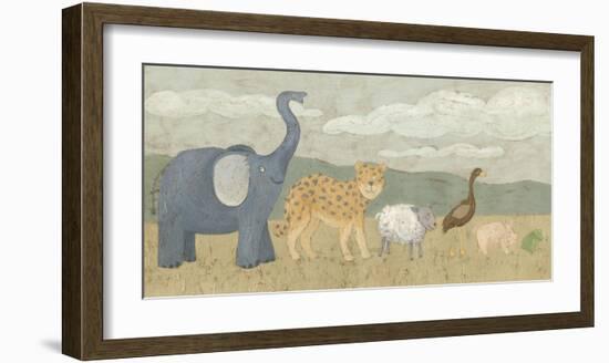 Animals All in a Row I-Megan Meagher-Framed Art Print